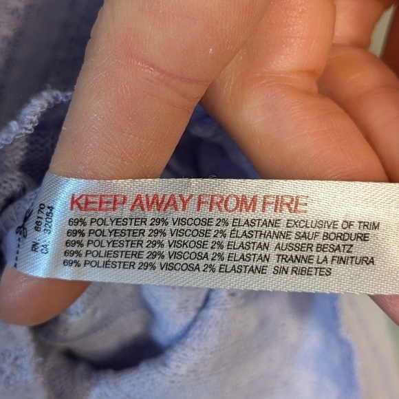 Out From Under Light Purple Soft Button Down Loungewear Top Size L - Picture 4 of 4